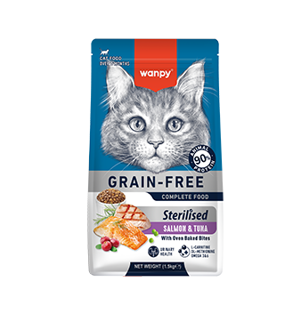 WANPY Grain Free Sterilized Cat Food Salmon & Tuna Recipe