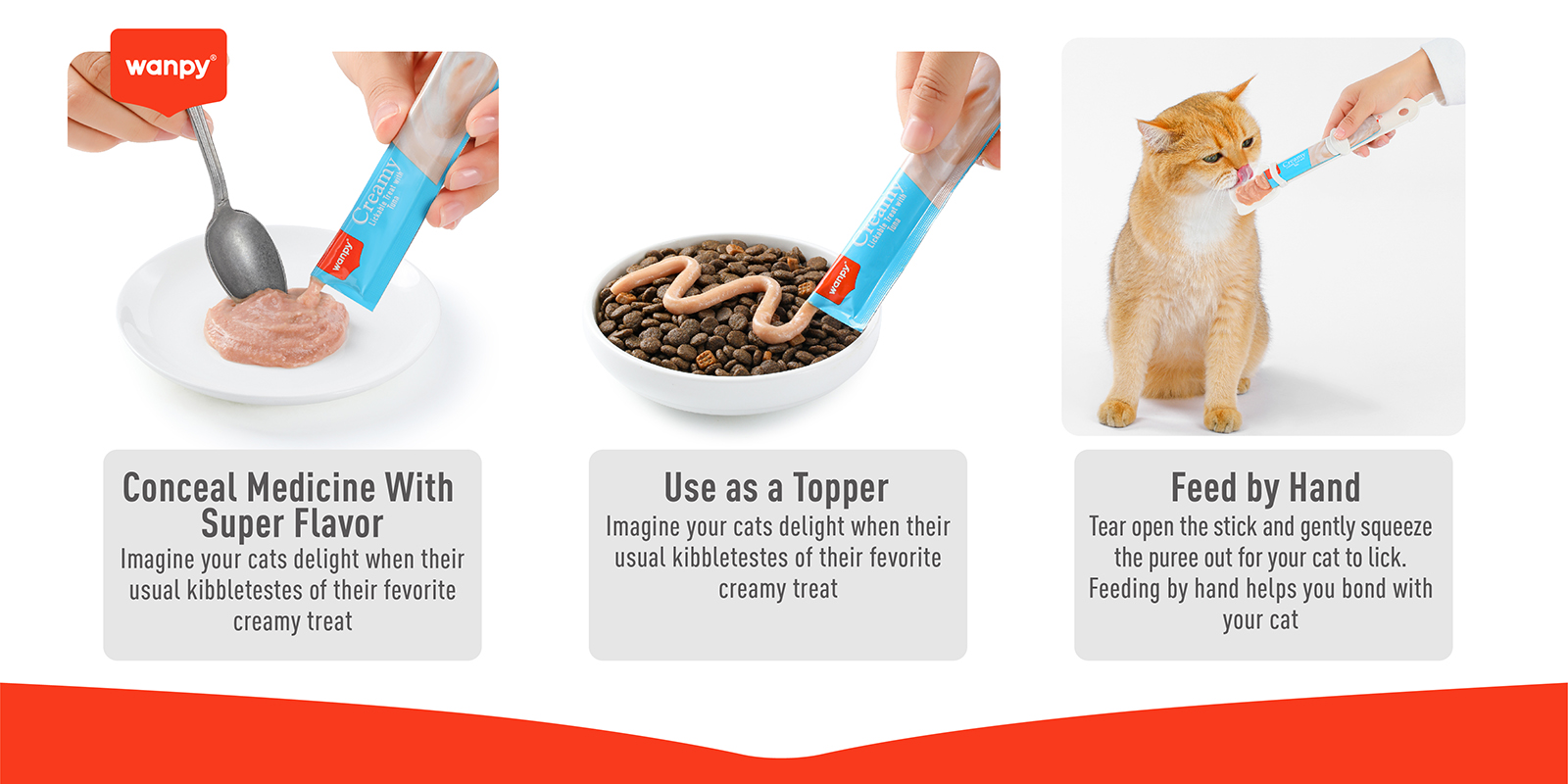 Tuna & Crab Creamy Lickable Cat Treats | Wanpy